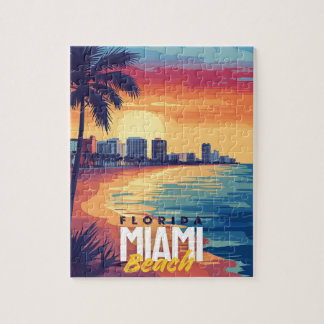 Miami Beach Sunset | Vibrant Florida Coastal Pussel