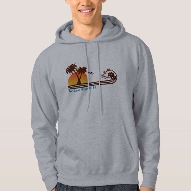 Miami Beach Sweatshirt Med Luva (Framsida)