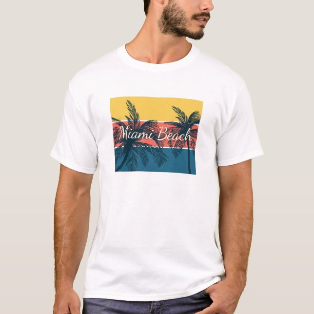 Miami Beach T Shirt (Framsida)