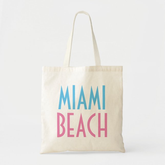 Miami Beach Tote Bag Tygkasse (Framsidan)