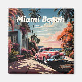 Miami Beach-trädgårdsvilla 1950-talet Magnet