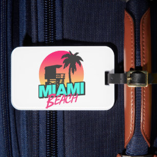 Miami Beach Travel Vintage Bagagebricka
