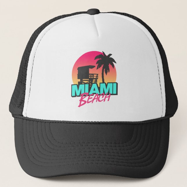 Miami Beach Travel Vintage Keps (Framsida)