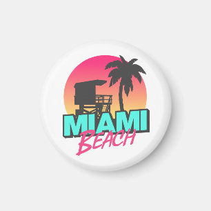 Miami Beach Travel Vintage Magnet