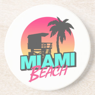 Miami Beach Travel Vintage Underlägg