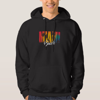Miami Beach Tropisk Sommar Hoodie