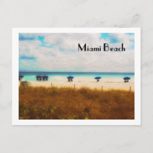 Miami Beach Umbrellas Vykort