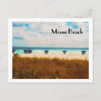 Miami Beach Umbrellas Vykort