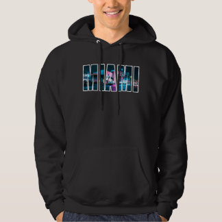 Miami Beach Urban Skyline City av Night Florida US Hoodie