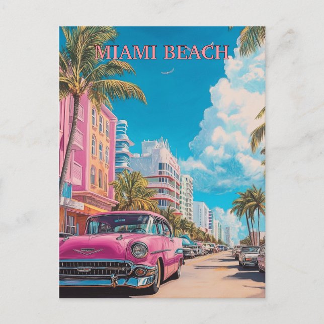 Miami Beach USA Travel Vykort (Framsida)