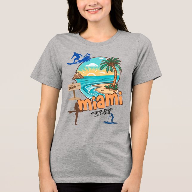 Miami Beach | Varje resa är ett äventyr Tee (Framsida)
