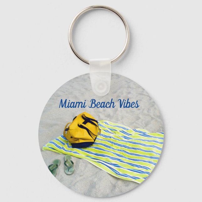 Miami Beach Vibes Nyckelring (Framsida)