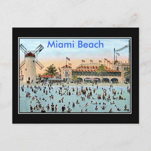 Miami Beach Vintage Vykort (Framsida)