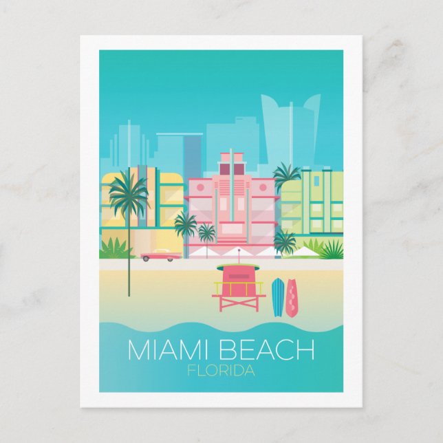 Miami Beach-vykort Vykort (Framsida)