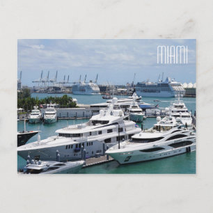 Miami Big Yachts-vykort Vykort