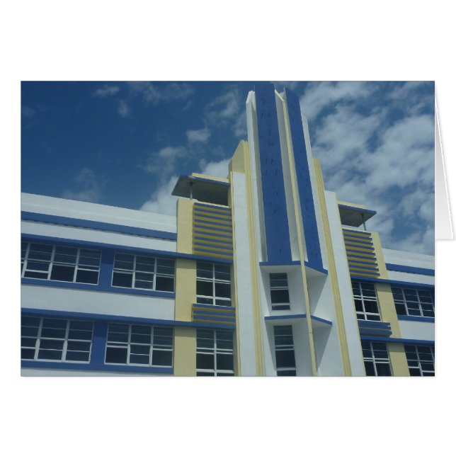 miami blue deco hälsningskort (Framsidan Horizontal)