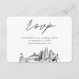 Miami Bröllop minimalistisk OSA av sketch Tilläggskort