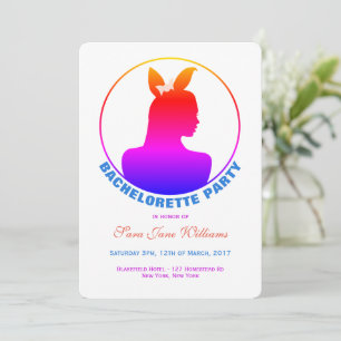Miami Bunny Girl Bachelorette Party Inbjudningar
