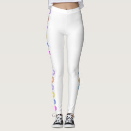 Miami Circles White Design Leggings