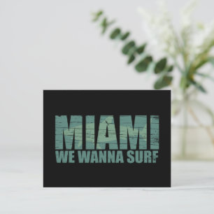 Miami city Florida blue Helg Vykort