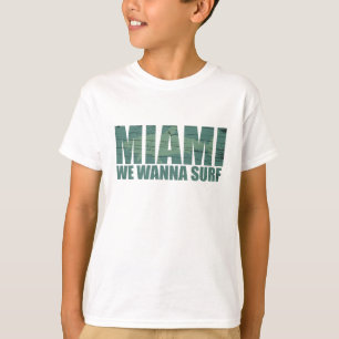 Miami city Florida blue T Shirt