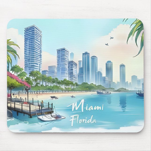 Miami City Florida siluett Musmatta (Framsidan)