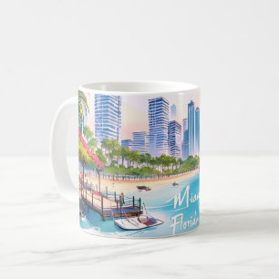 Miami City Florida skyline Kaffemugg