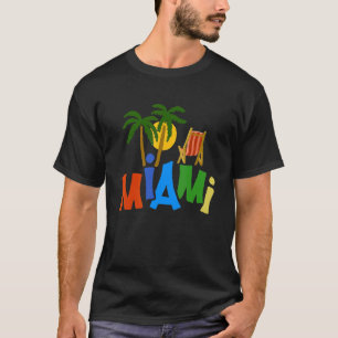 Miami City Florida souvenir för manar kvinnor 3 T Shirt