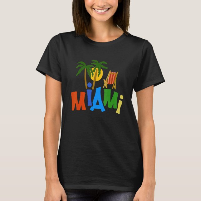 Miami City Florida souvenir  for men women 3 T Shirt (Framsida)