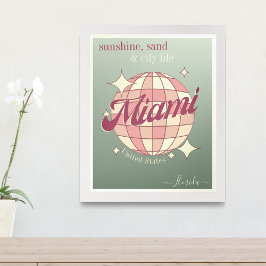 Miami City Florida USA Poster modern dekör