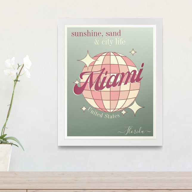 Miami City Florida USA Poster modern dekör (Skapare uppladdad)