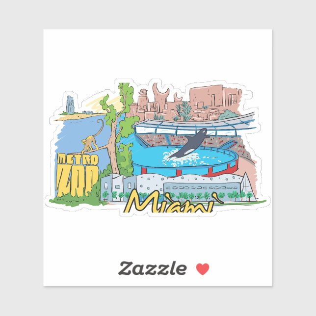 miami City Klistermärken (Ark)