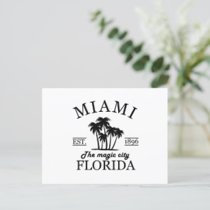 Miami City-stranden i Florida Helg Vykort