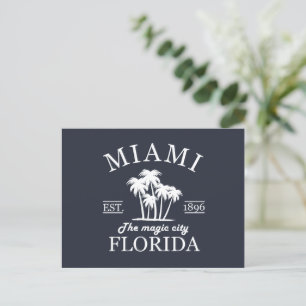 Miami City-stranden i Florida Helg Vykort