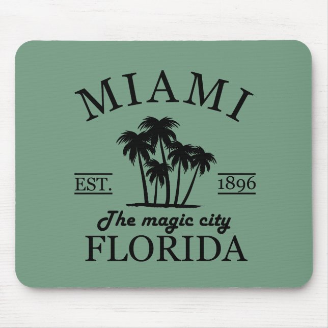 Miami City-stranden i Florida Musmatta (Framsidan)