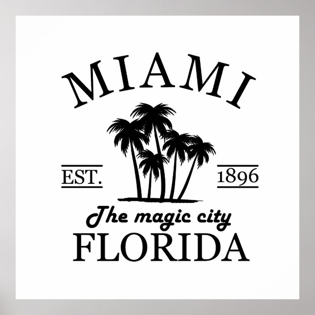 Miami City-stranden i Florida Poster (Framsidan)