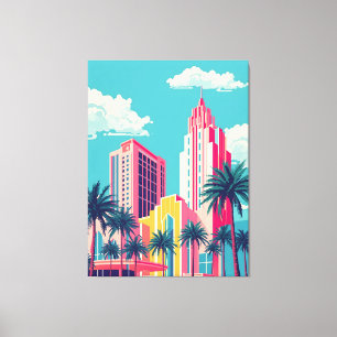 Miami City Vibes Canvastryck
