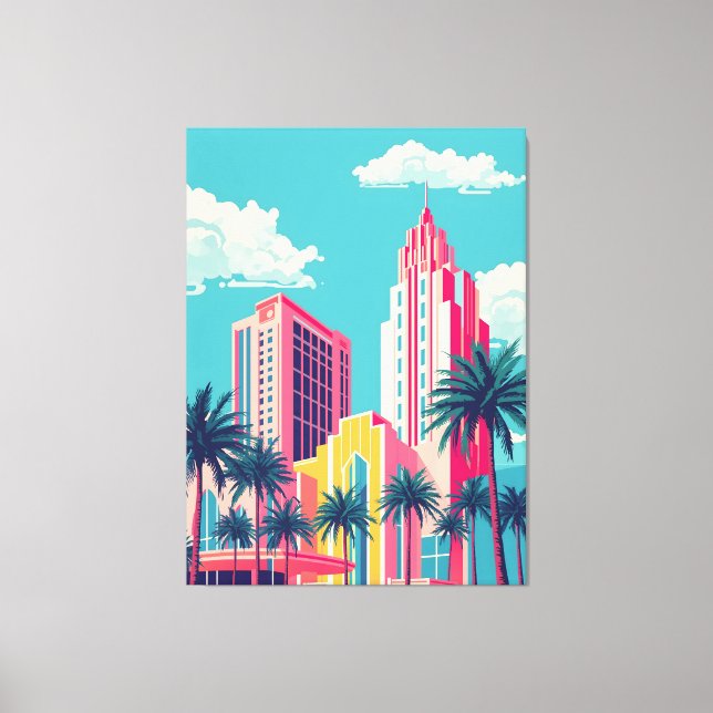 Miami City Vibes Canvastryck (Framsida)