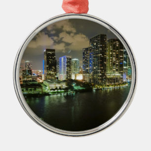 Miami Cityscape Julgransprydnad Metall