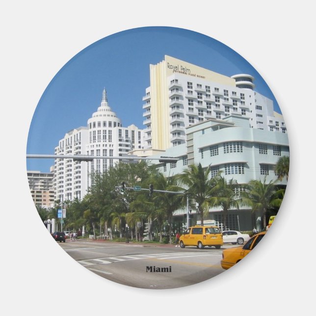 Miami Cityscape-kylmagnet Magnet (Framsidan)