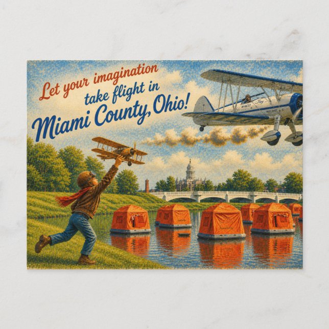 Miami County Ohio vykort (Framsida)