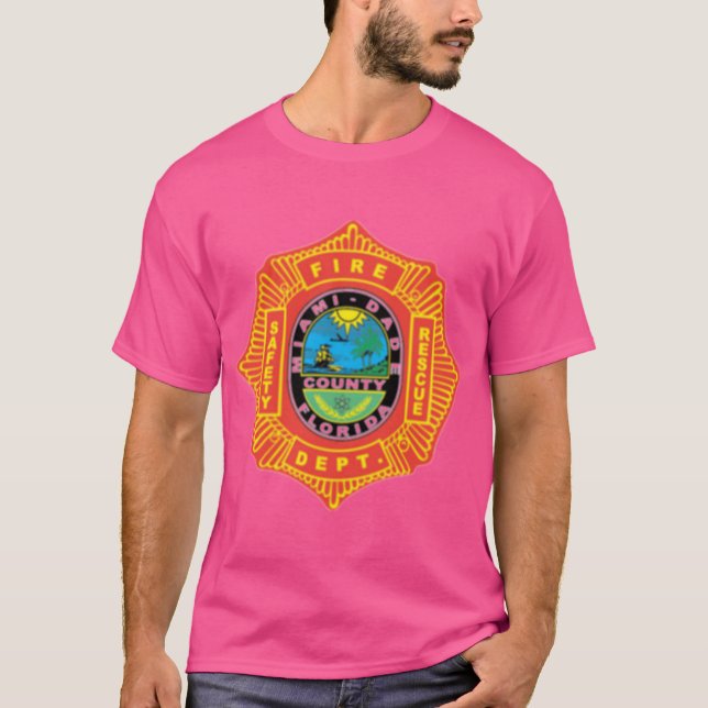 Miami Dade Brandkår Logotyp T Shirt (Framsida)