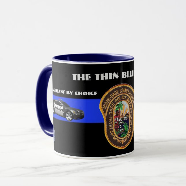 Miami-Dade-kombinationen Thin Blue Line Mugg (Framsida vänster)