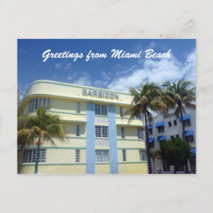 miami deco strand vykort