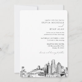 Miami Destination Wedding Skyline-inbjudan Inbjudningar