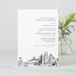 Miami Destination Wedding Skyline-inbjudan Inbjudningar