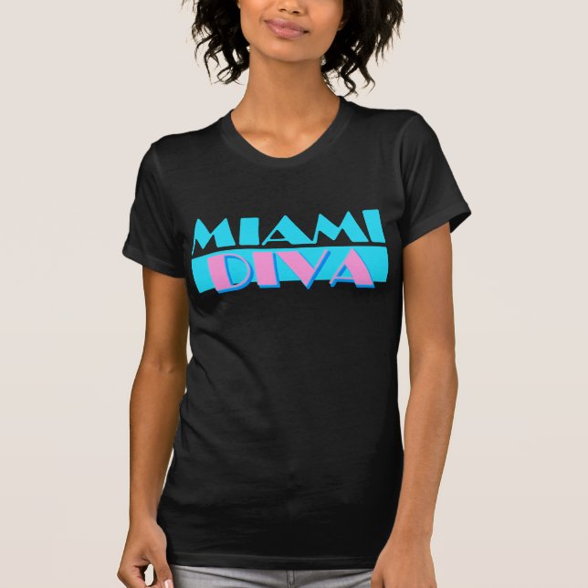 "Miami Diva" skjorta Tee (Framsida)