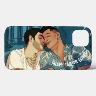 Miami Downtown Gay Manar Cuddling Illustration