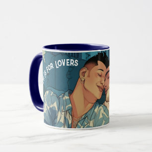 Miami Downtown Gay Manar Cuddling Illustration Mugg