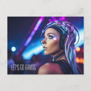 Miami EDM-rave-flicka Vykort